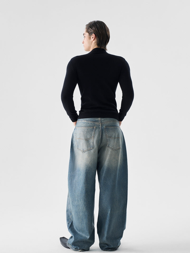 Blue Wax Street Baggy Jeans