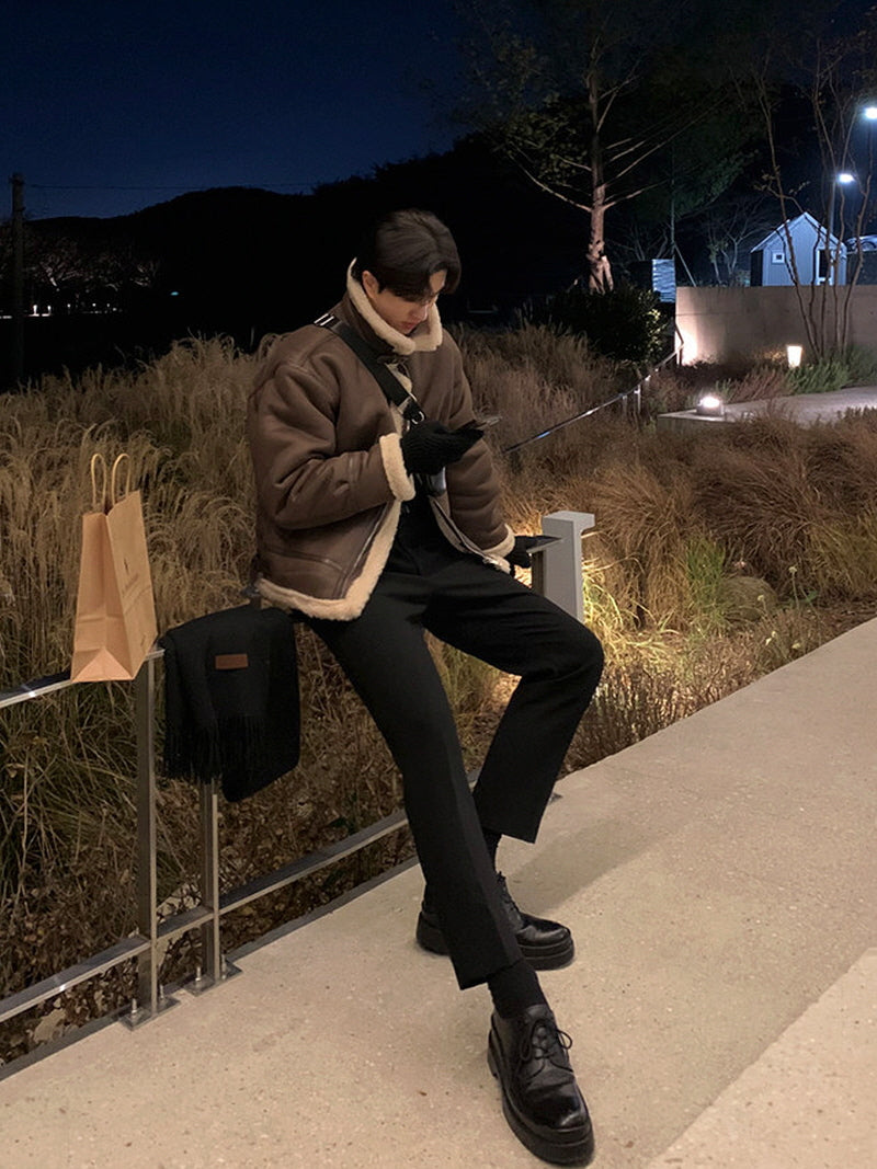 Soft Suede Collar Jacket