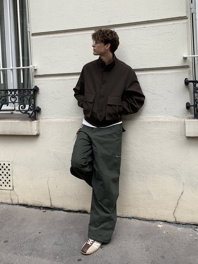 Pre-Autumn Zipper Pocket Pants