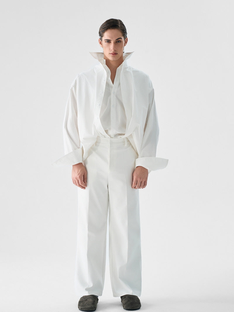 Deconstructed Double-Collar Shirt