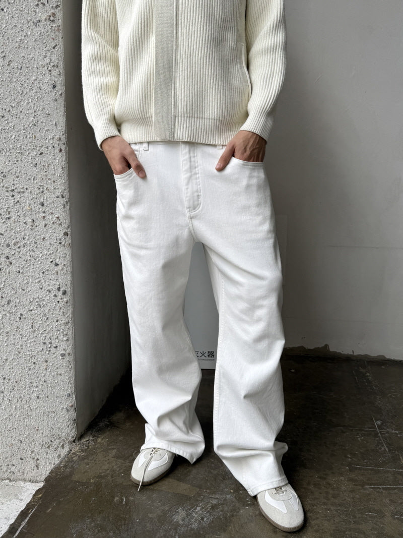 Vintage Stretch White Denim