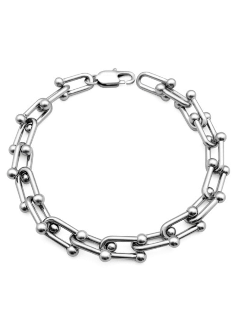 U-Shaped Interlocking Chain Bracelet