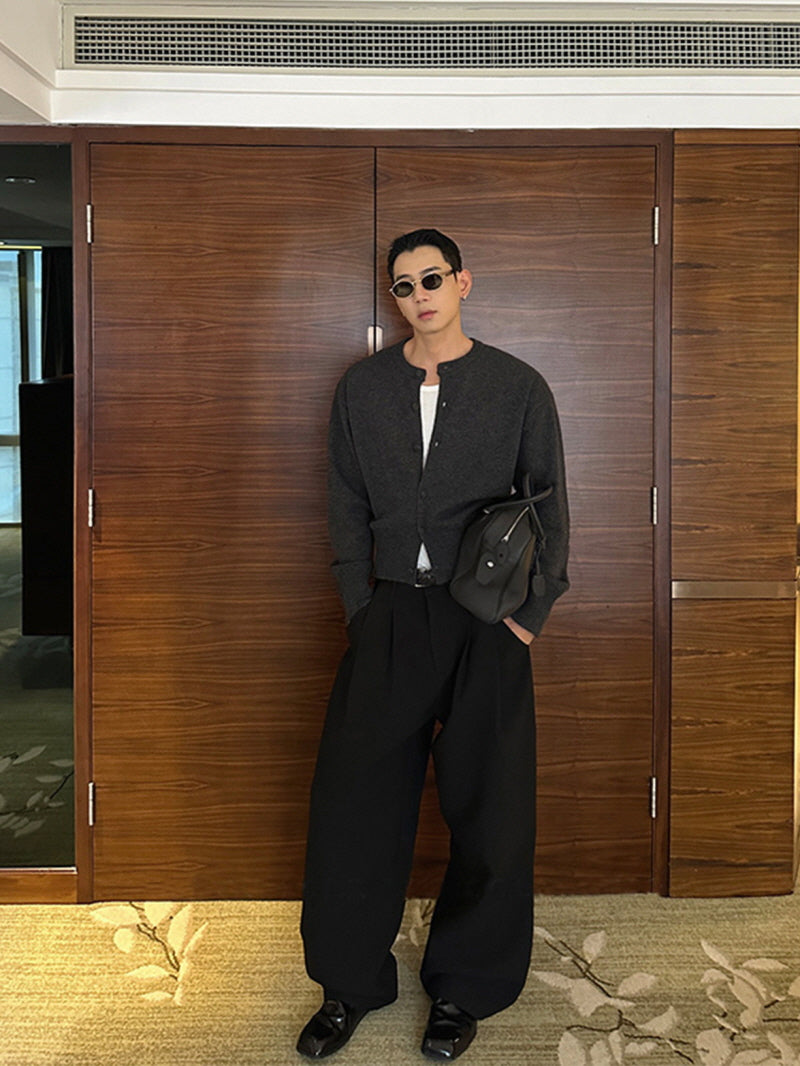 Buckle Wool Knit Jacket