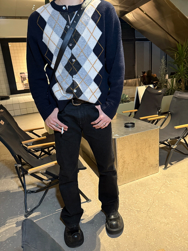 Diamond Wool Knit Jacket