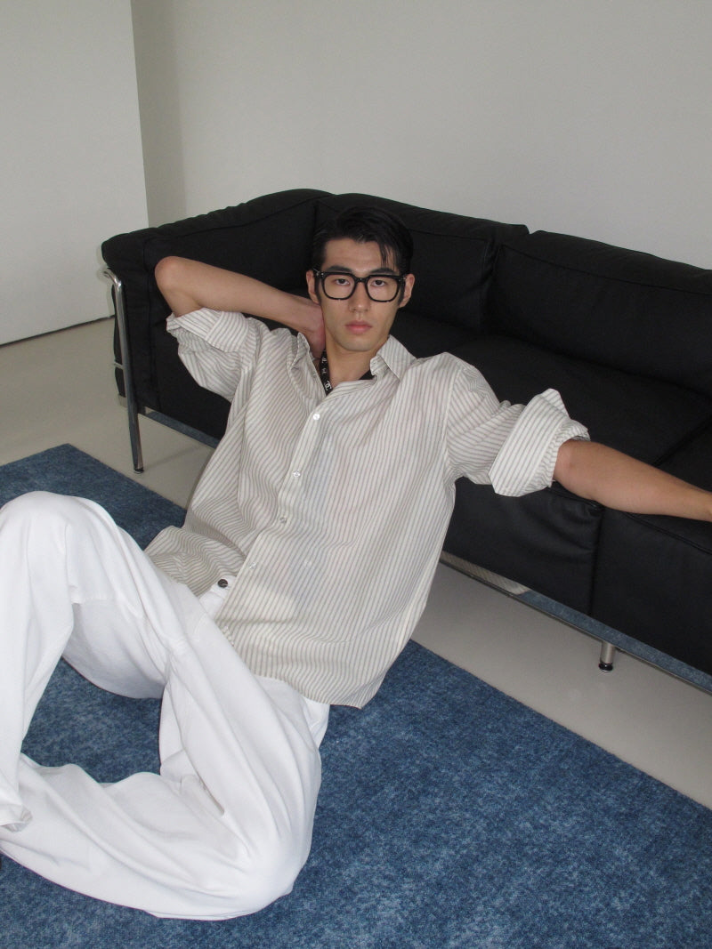 Ivory Stripe Relax Shirt