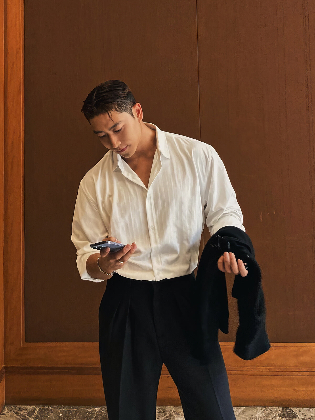 Vertical Line No-Iron Shirt