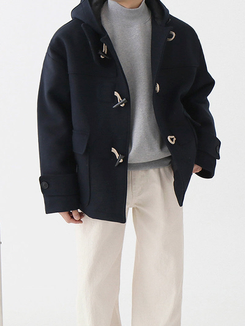 Hooded Tweed Horn Jacket