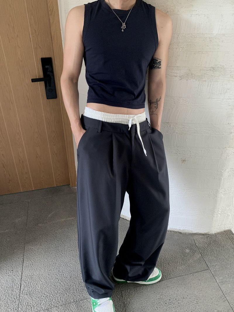 Grey Wide-Leg Trousers