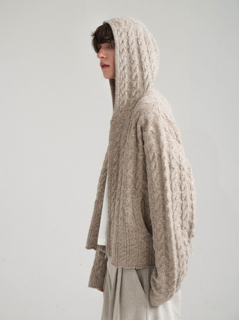 Twisted Zip Knit Sweater