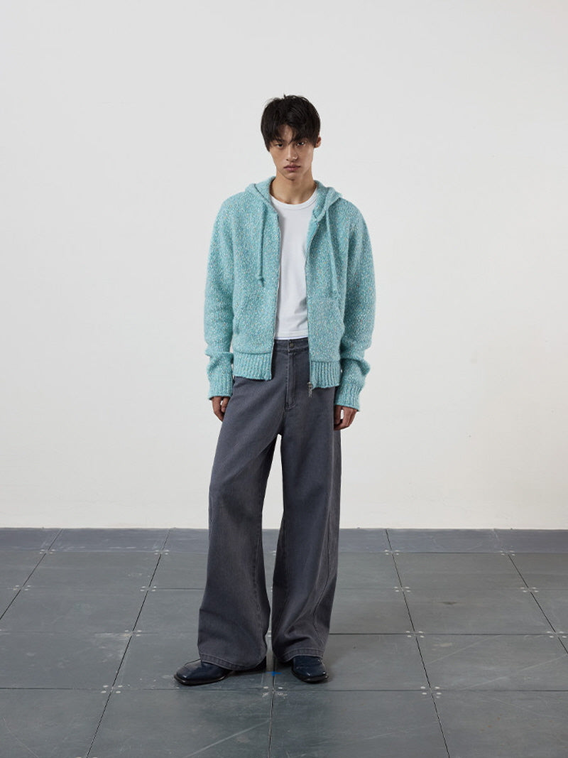 Floral Hood Knit Cardigan