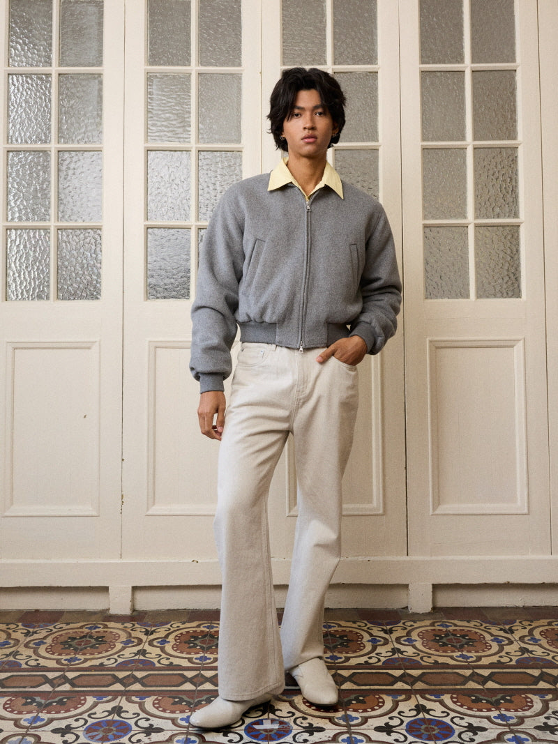 Reversible Wool MA-1 Jacket