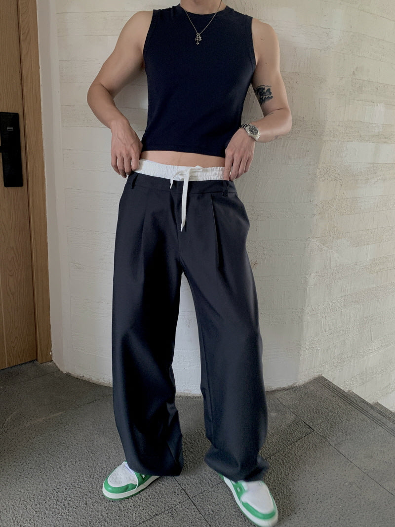 Grey Wide-Leg Trousers