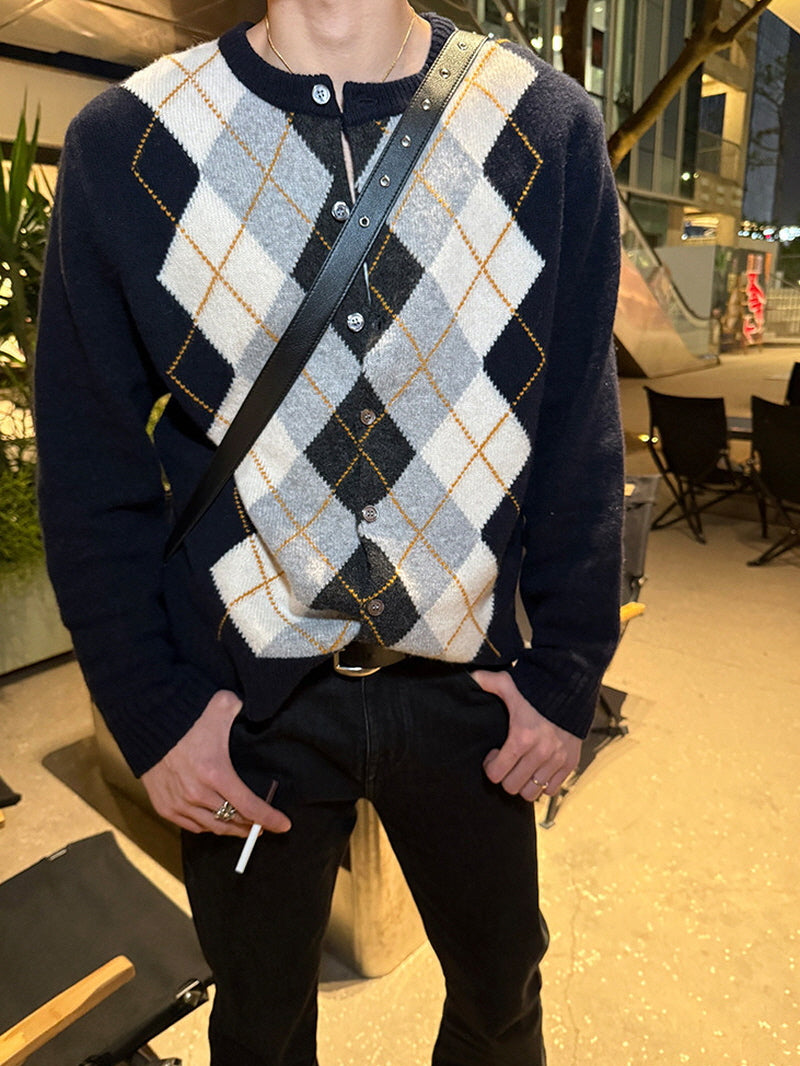 Diamond Wool Knit Jacket