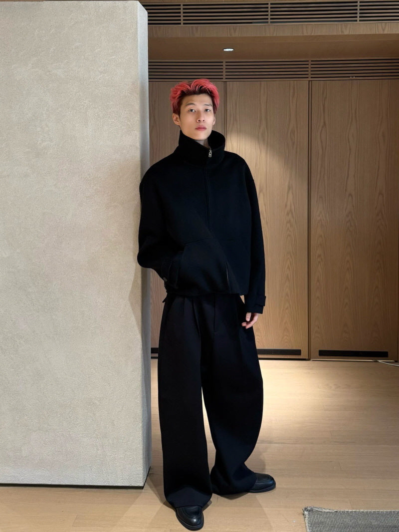 Reversible Wool Hooded Cardigan