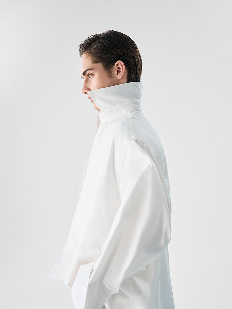 Deconstructed Double-Collar Shirt