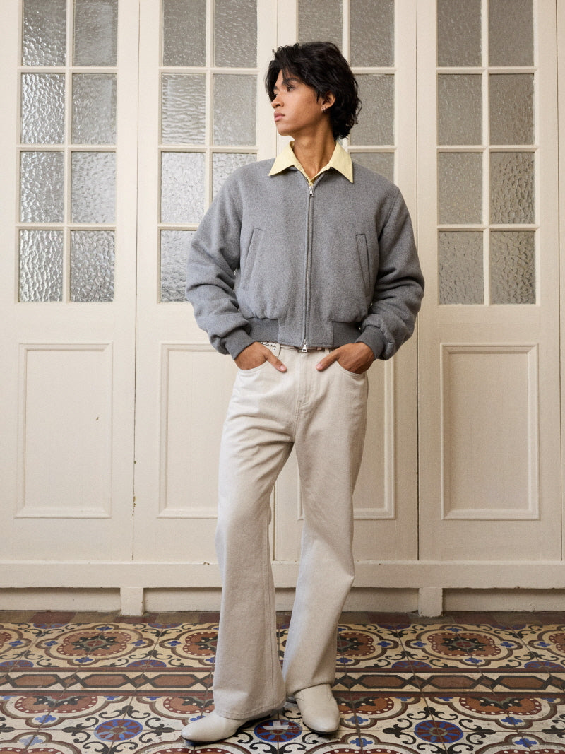 Reversible Wool MA-1 Jacket