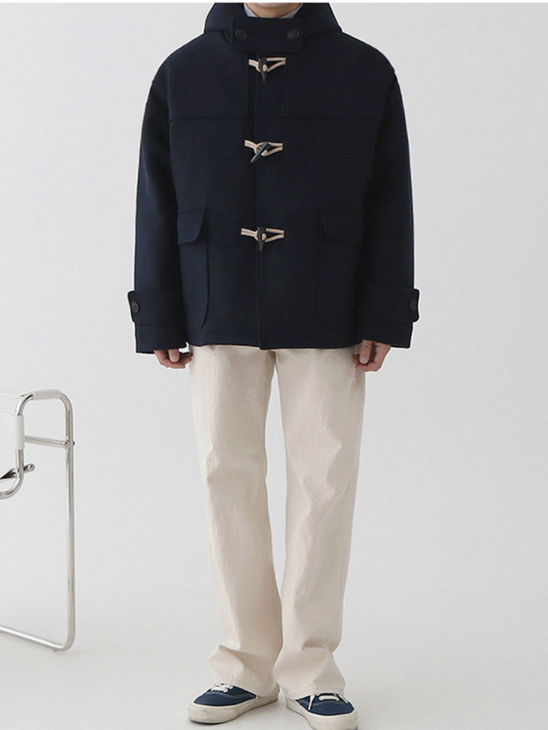 Hooded Tweed Horn Jacket