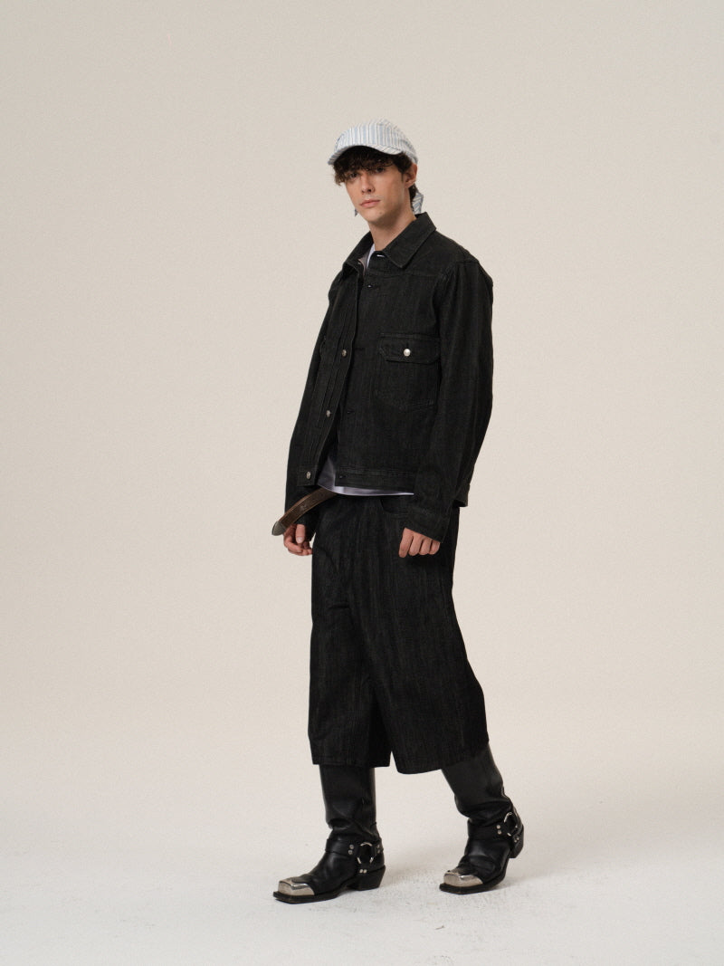 Signature Red-Line Denim Jacket