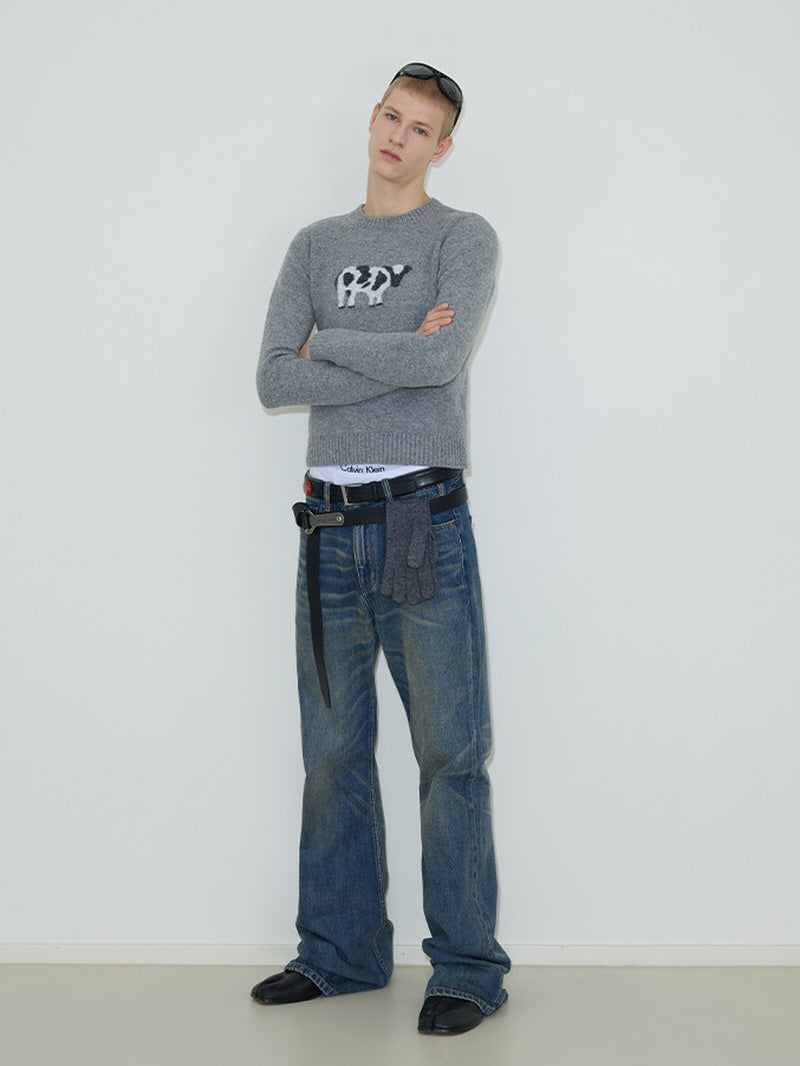 Soft Cow Knit Sweater