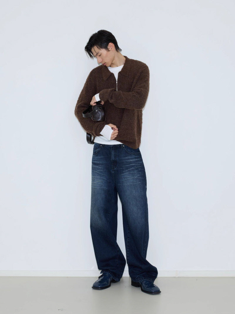 Vintage Zip Knit Sweater