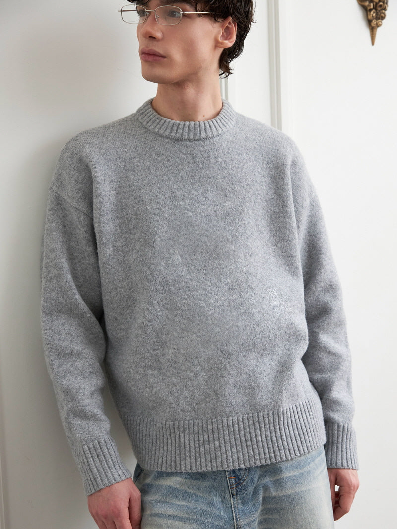 Chunky Wool Crewneck Sweater