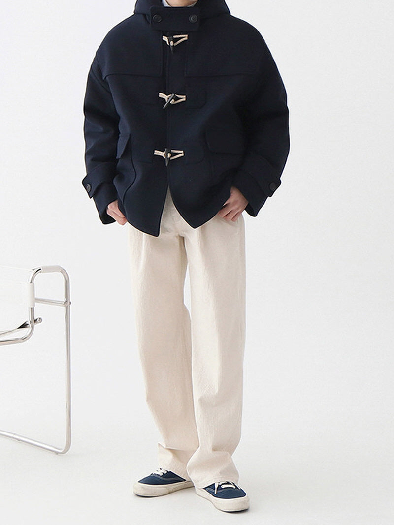 Hooded Tweed Horn Jacket