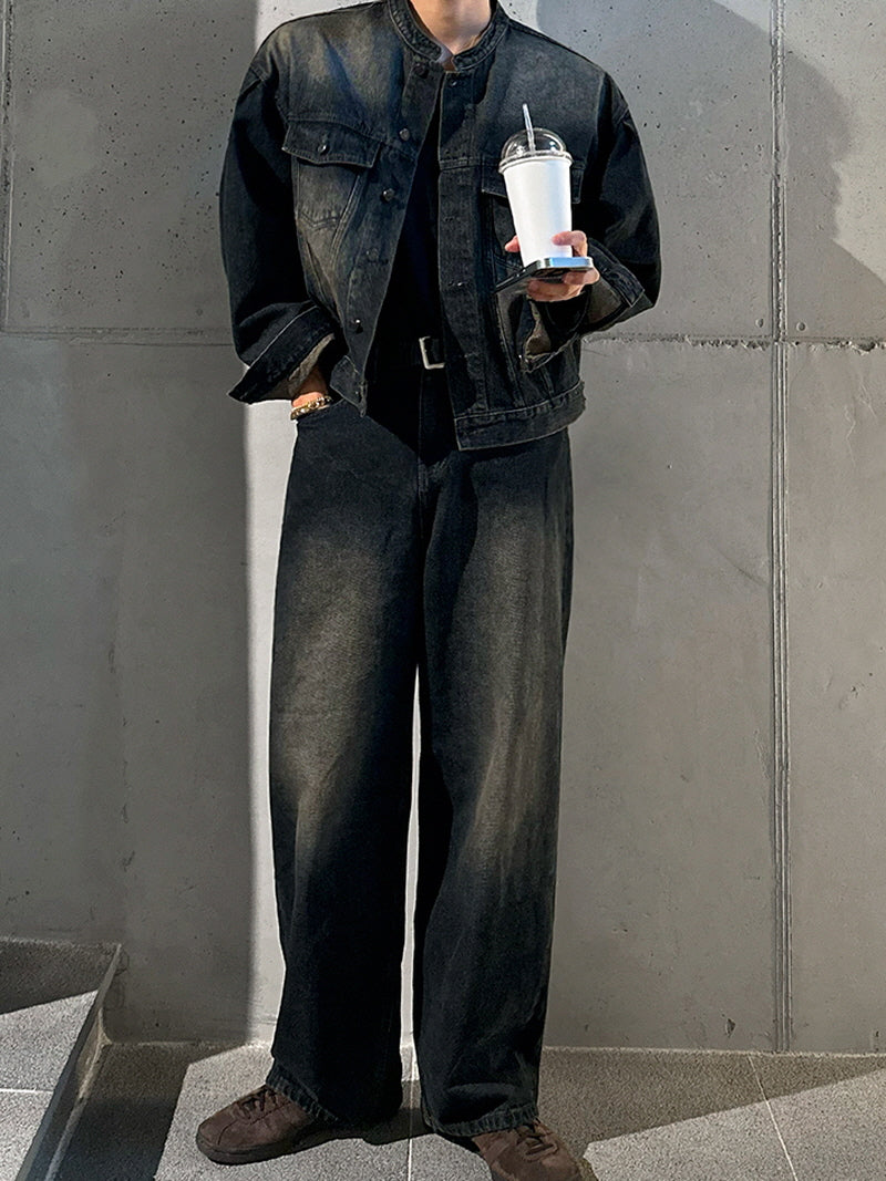 Vintage Loose Wide-Leg Denim Jeans