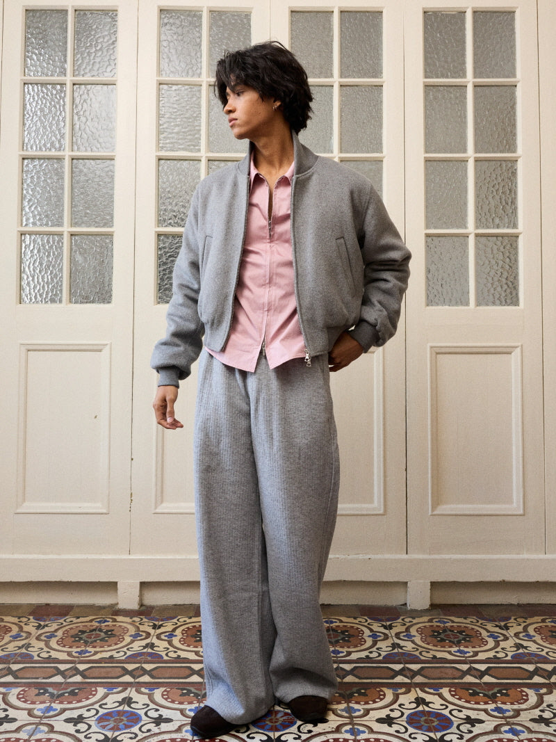 Reversible Wool MA-1 Jacket