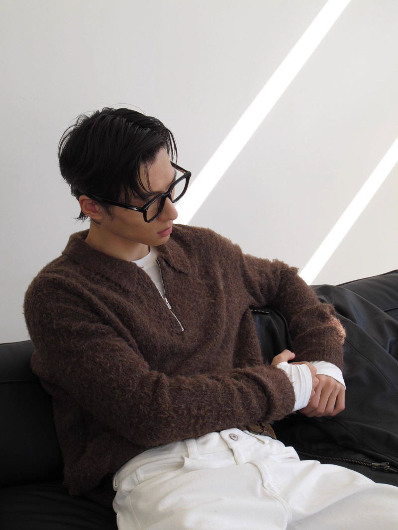 Vintage Zip Knit Sweater