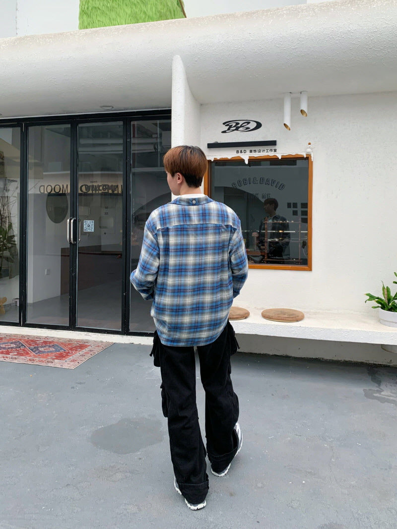 Flannel Plaid Cotton Shirt Jacket