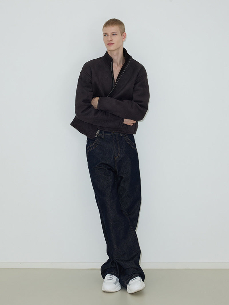 Retro Suede Stand Jacket