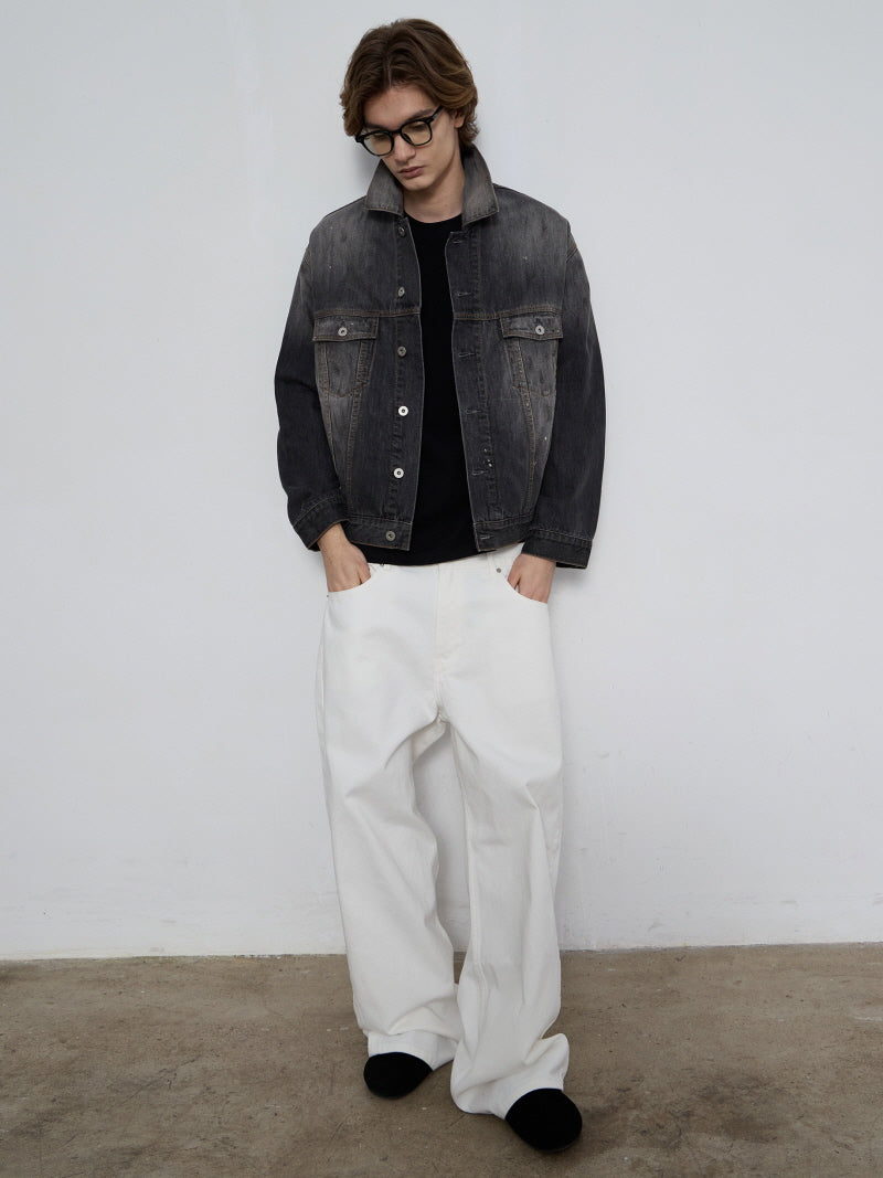 Bamboo Ink Splash Denim Jacket
