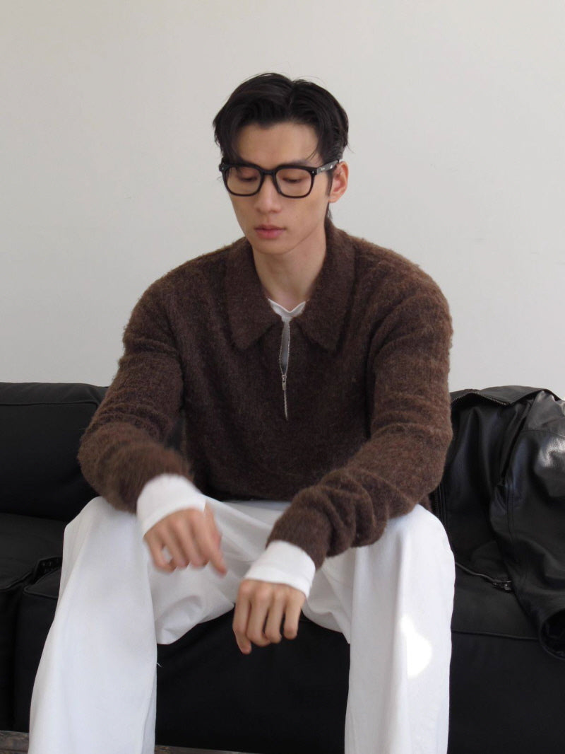 Vintage Zip Knit Sweater