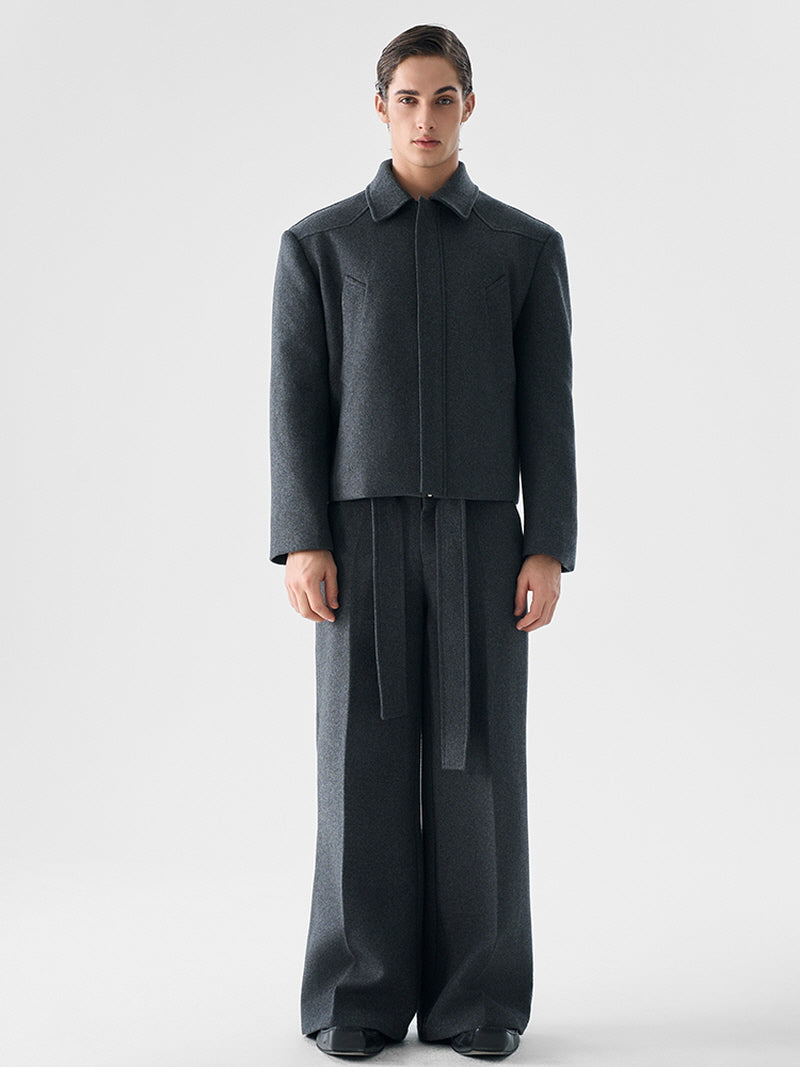 Slightly Cinched Wool Jacket