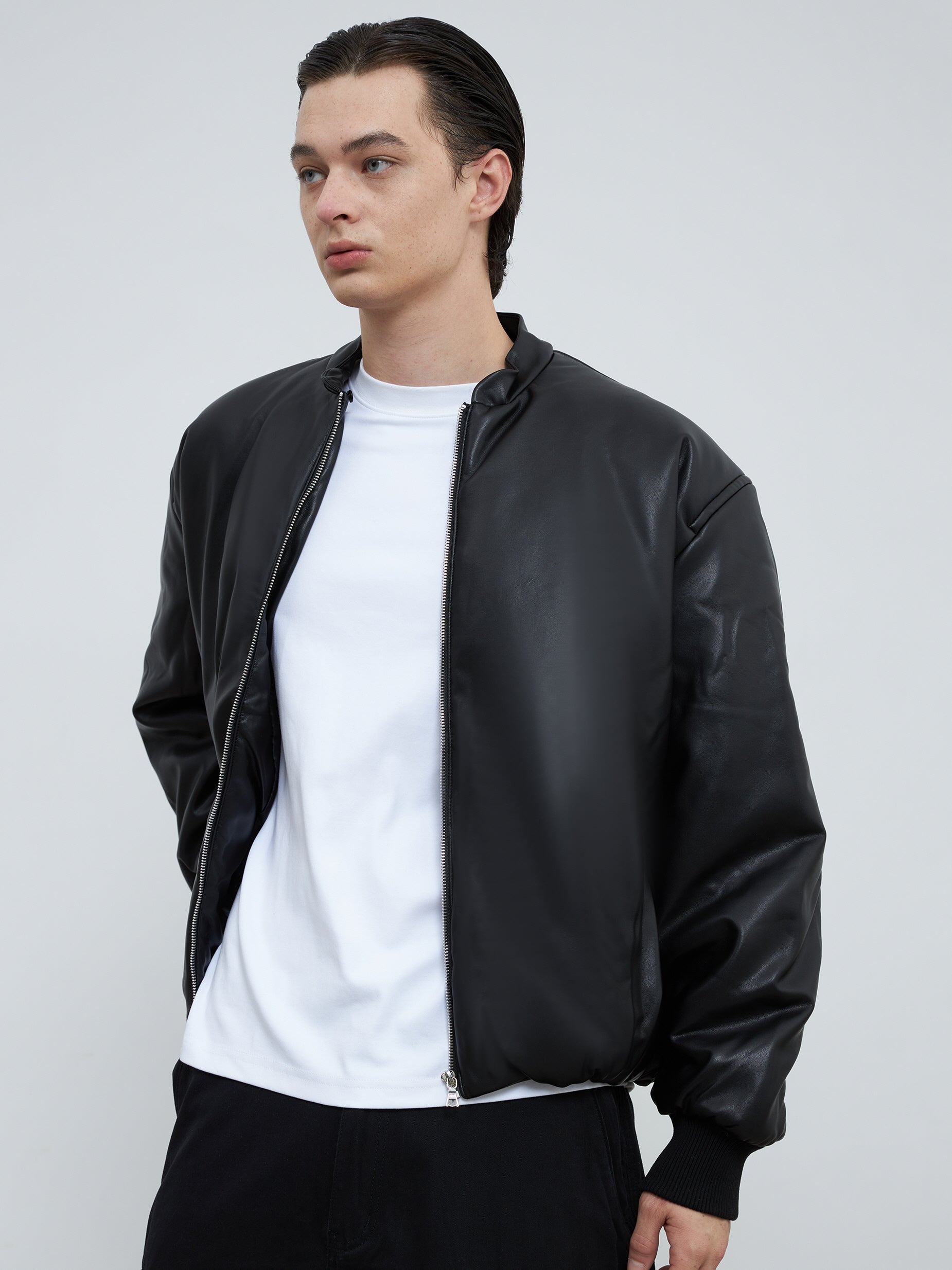 PU Leather Fur Bomber