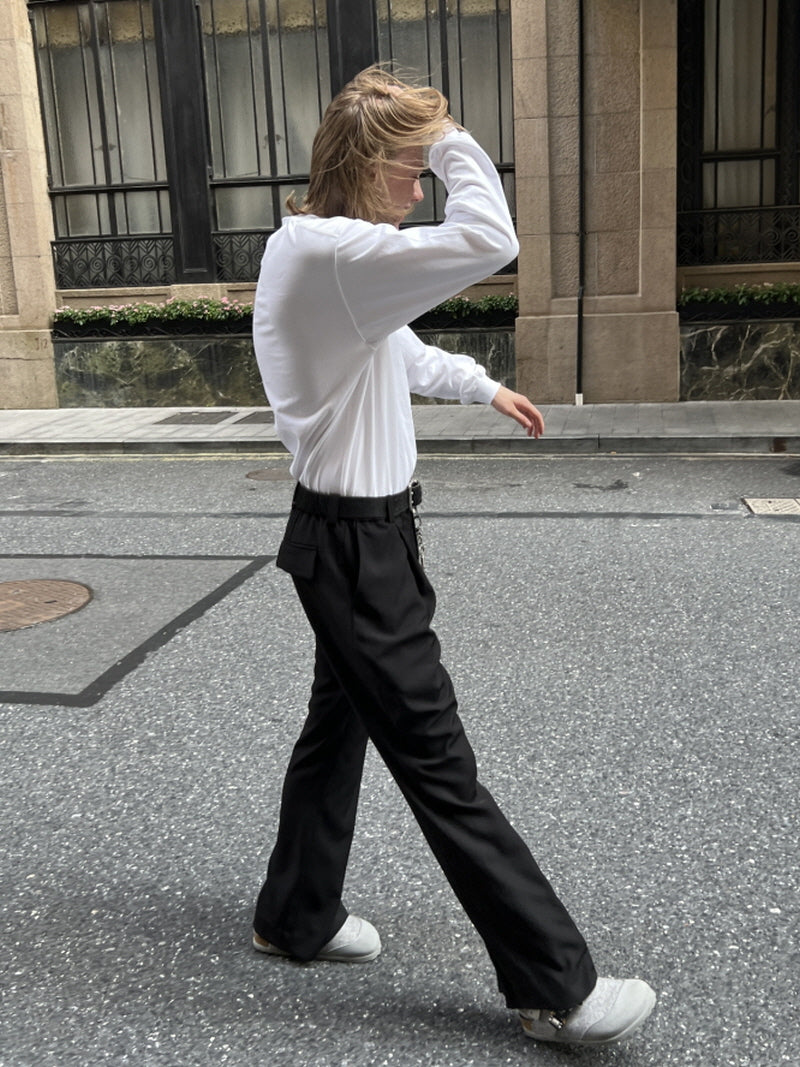 Silky Drape Bootcut Trousers