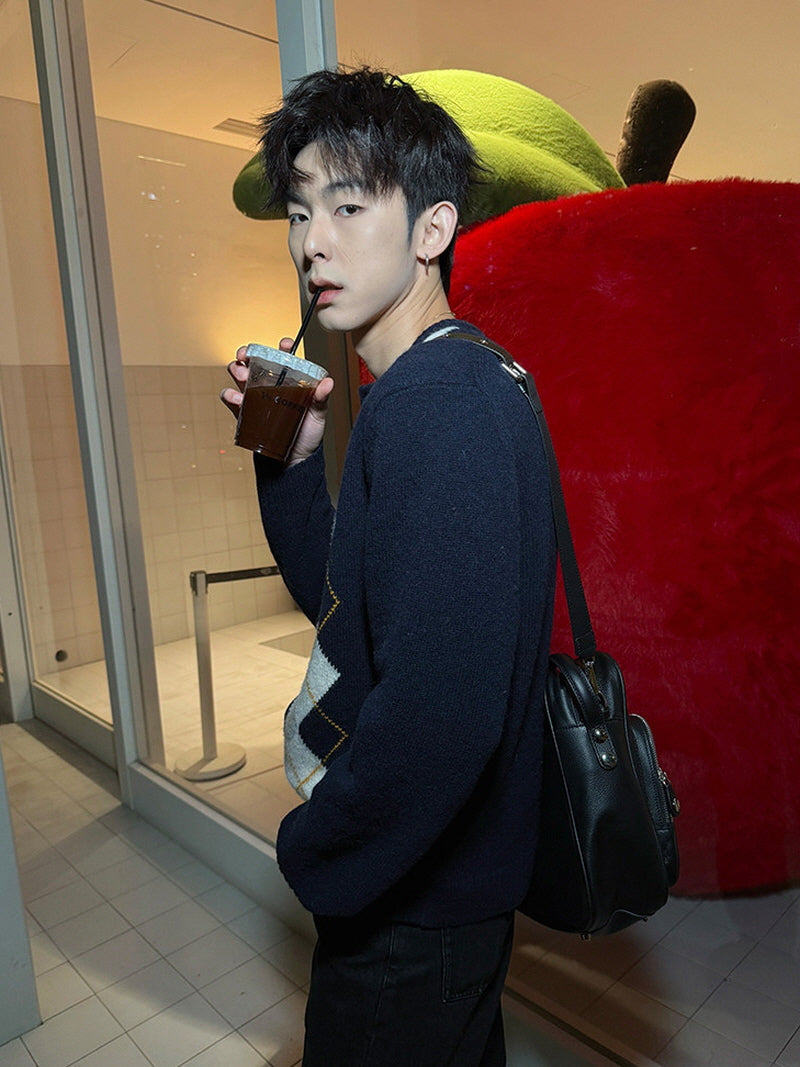 Diamond Wool Knit Jacket