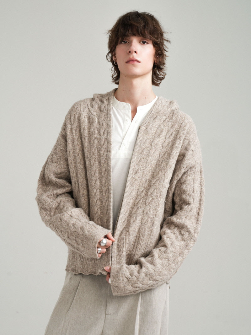 Twisted Zip Knit Sweater