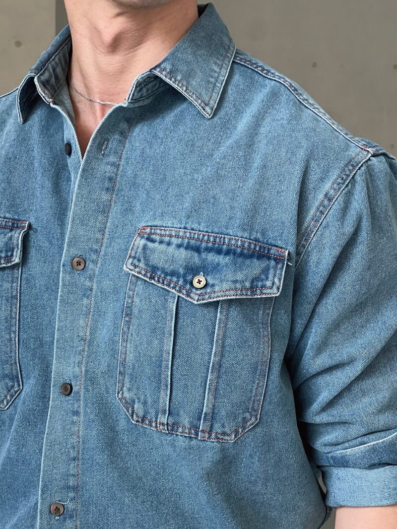 Washed Black Work Shirt