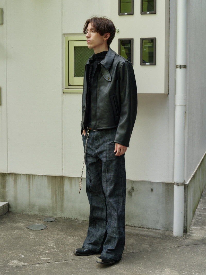 Cropped Pebble Biker Jacket