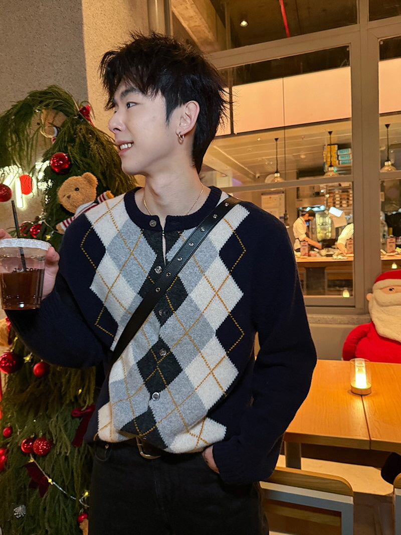 Diamond Wool Knit Jacket