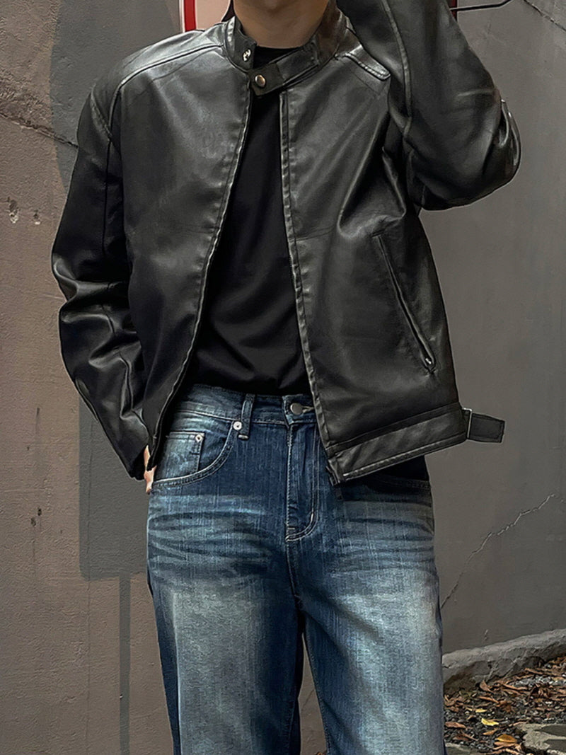 Distressed Leather Jacket
