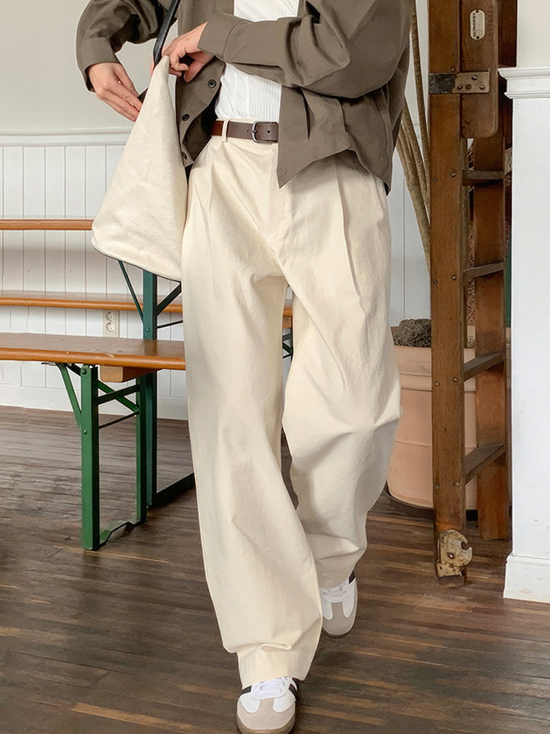 Apricot Wide-Leg Trousers