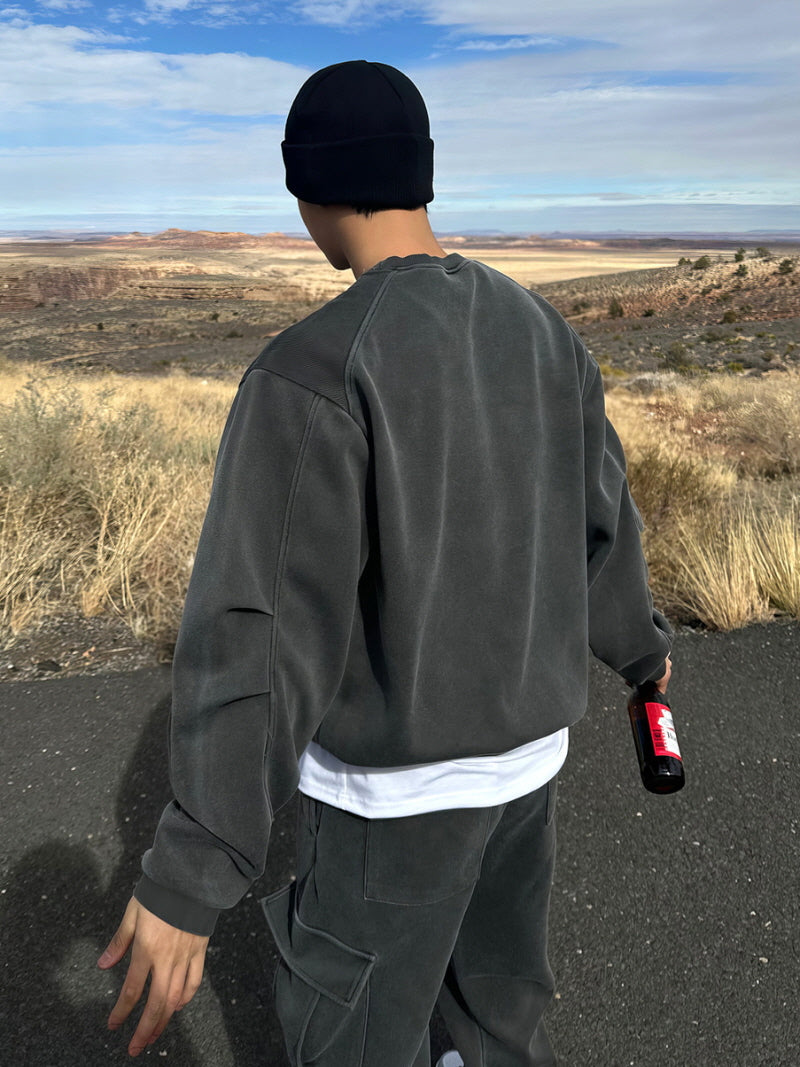 Washed Distressed Sweatshirt