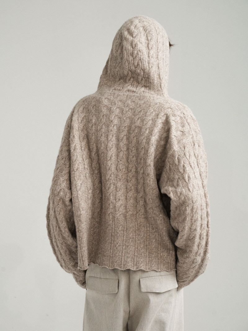 Twisted Zip Knit Sweater