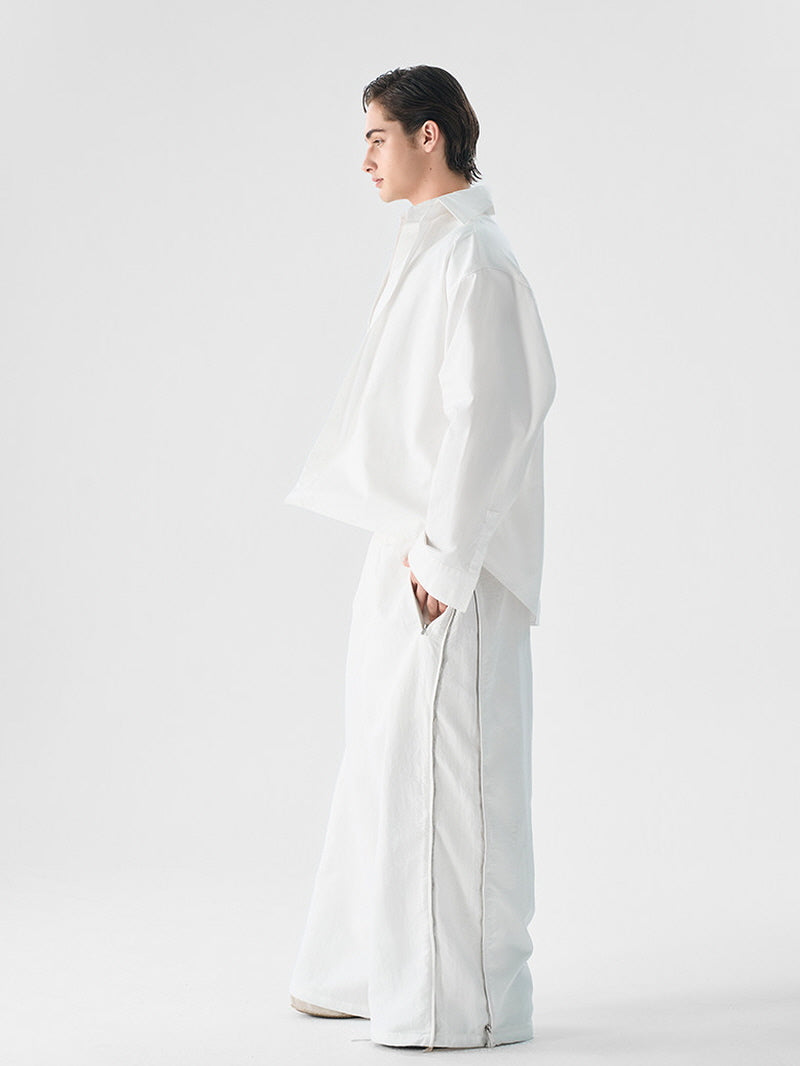 Deconstructed Double-Collar Shirt