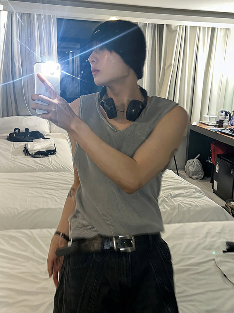 Vintage Waffle Washed Vest