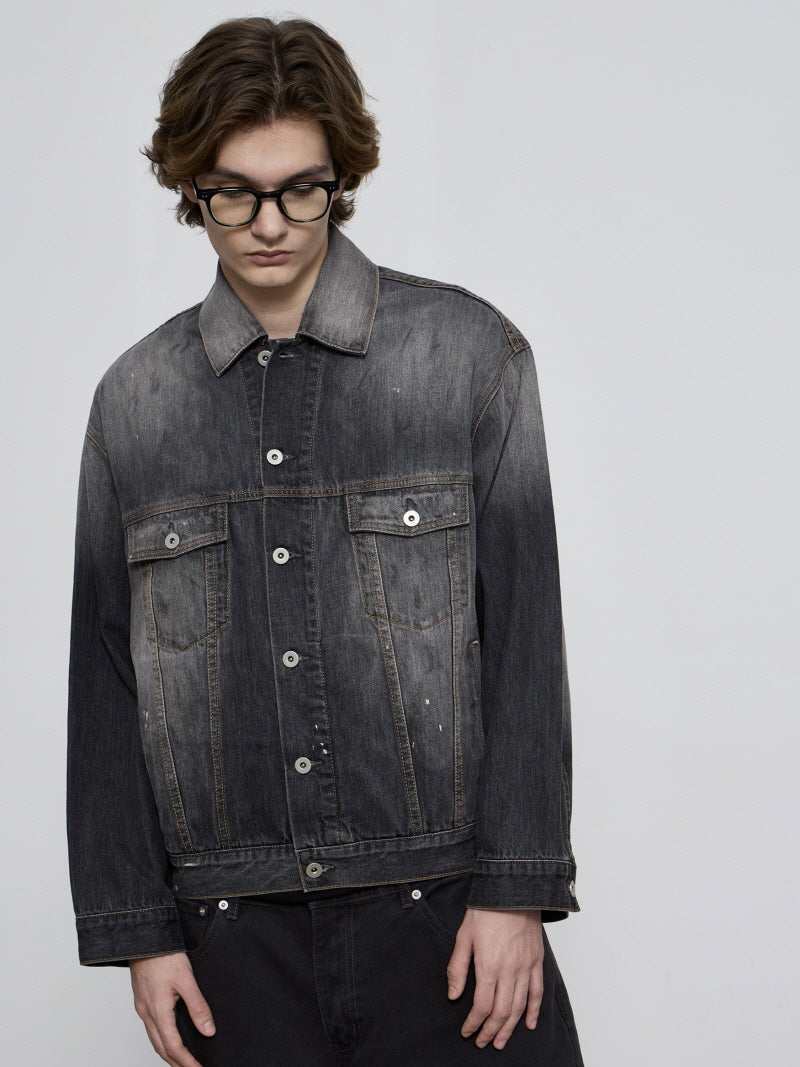 Bamboo Ink Splash Denim Jacket
