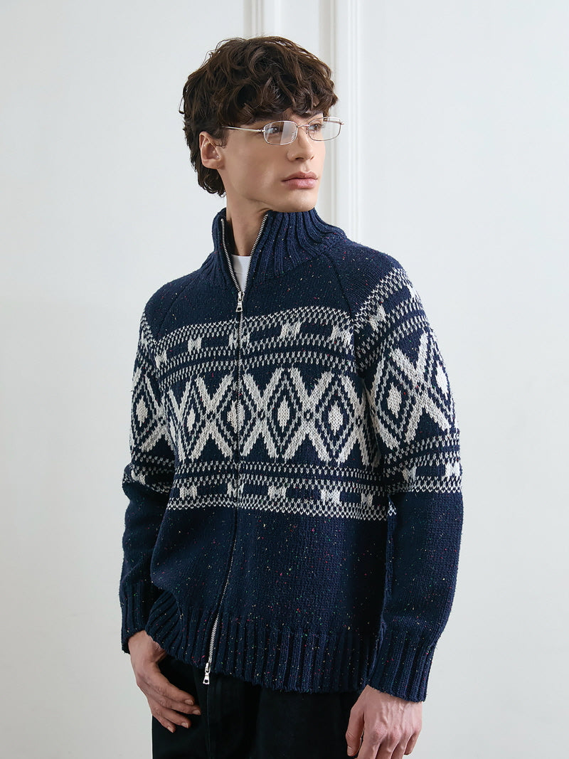 Fair Isle Zip Sweater