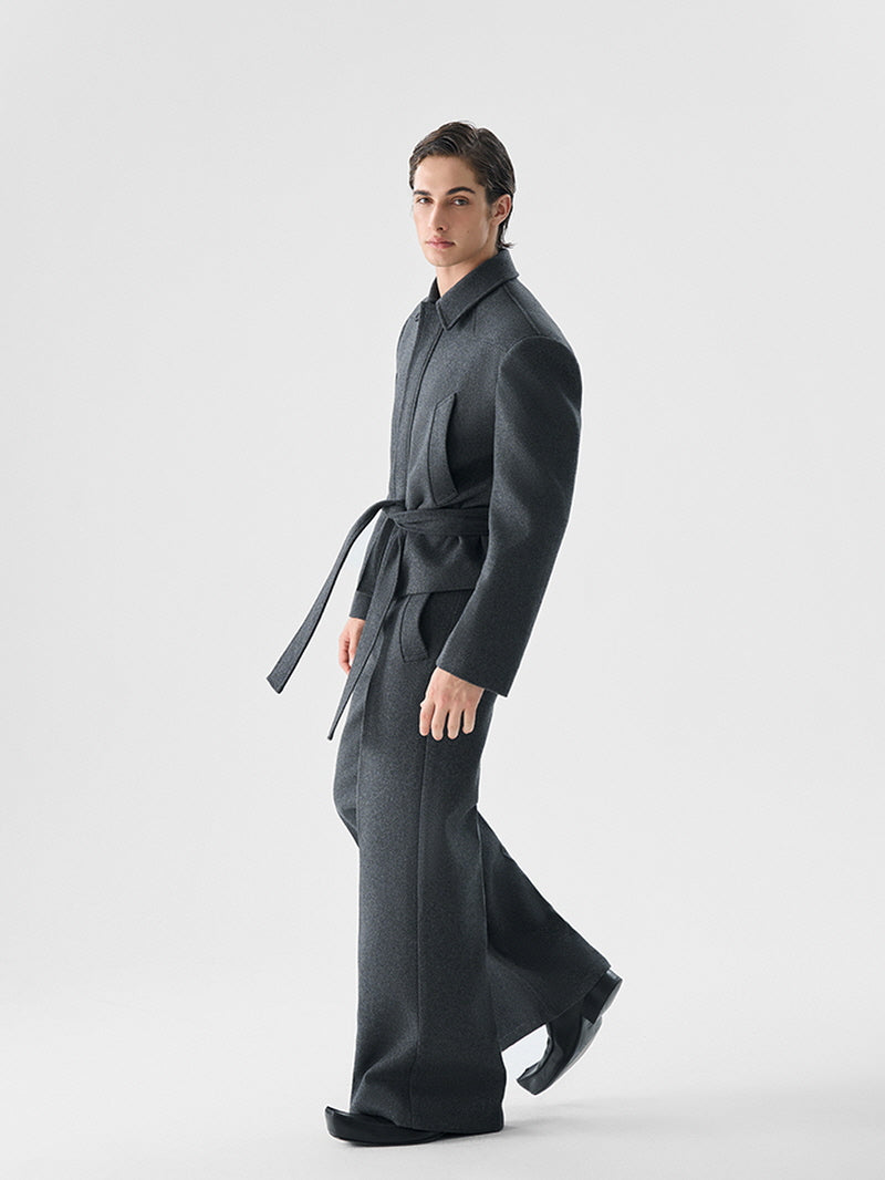 Slightly Cinched Wool Bottom